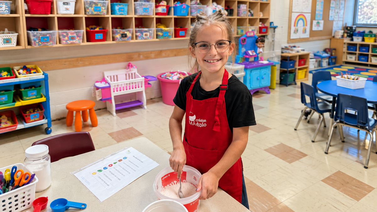 Élève participant à un atelier scientifique MA Création Écolo en milieu scolaire
