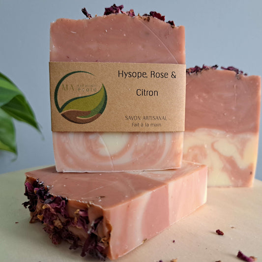 Savon artisanal | Hysope Rose et Citron